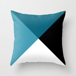 Blue, White and black Throw Pillow