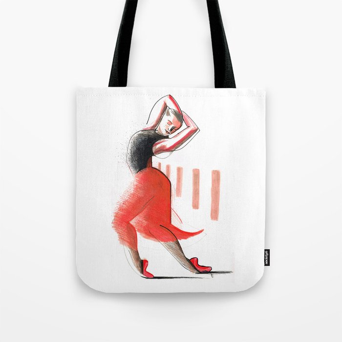 Ballerina Dance Drawing Tote Bag