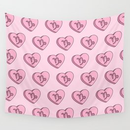 Capricorn Candy Hearts Wall Tapestry