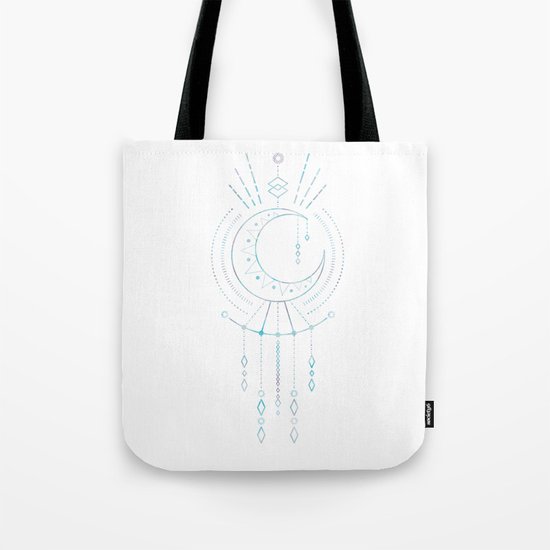 Mandala Crescent Moon Tote Bag