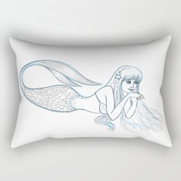 Mermaid Sketch Rectangular Pillow