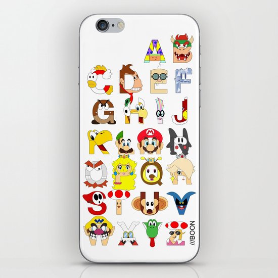 Super Mario Alphabet iPhone & iPod Skin