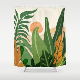 Desert Garden Sunset Landscape Shower Curtain