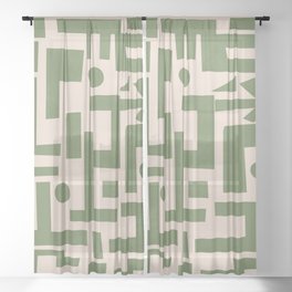 Organic Contemporary Modern Shapes 09 Sheer Curtain