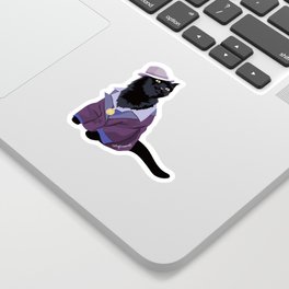Black Cat Money Sticker