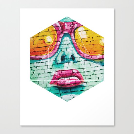 Graffiti Beauty - Geometric Photography Canvas Print