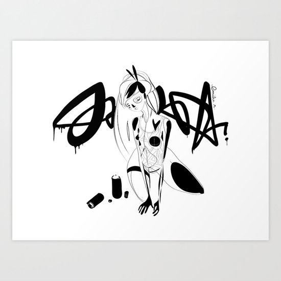 If I wanna be free - Emilie Record Art Print