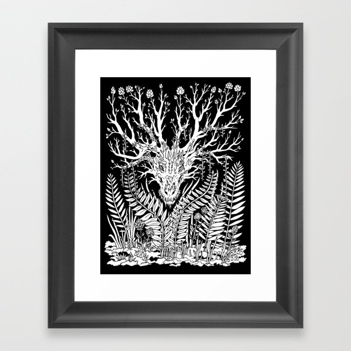 Forest Dragon Framed Art Print