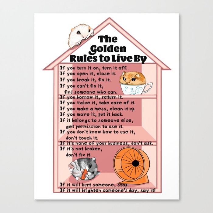 Golden Rules to Live By Canvas Print