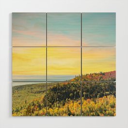 Sunset Over Lake Superior | Autumn Landscape Wood Wall Art