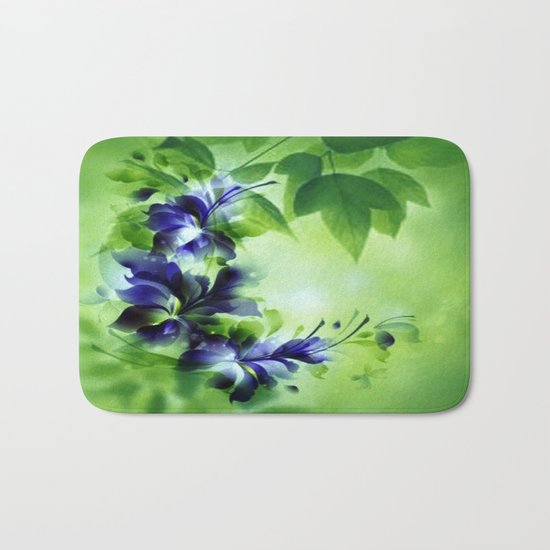 Cascading Bouquet Abstract Bath Mat