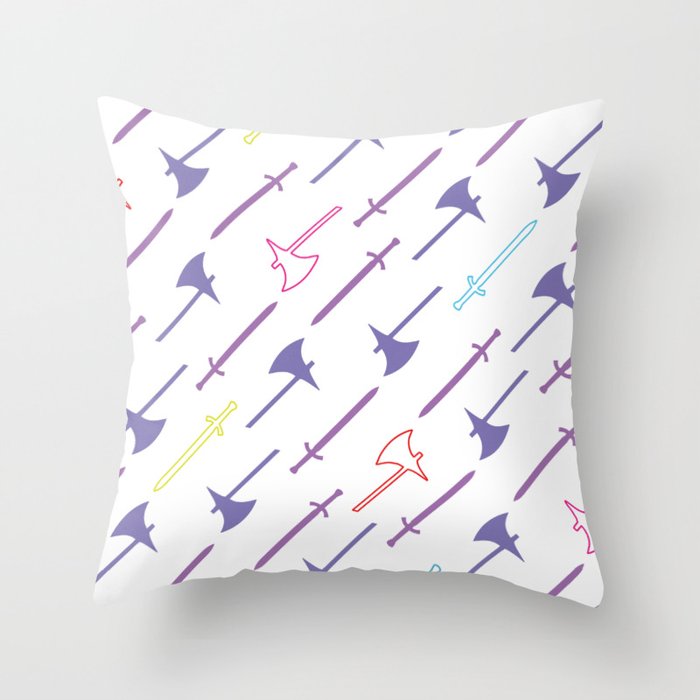 Dungeons & Dragons - Swords and Axes Pattern (Phones/Mugs/Bags) Throw Pillow