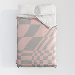 Abstraction_OCEAN_GREY_SILVER_WAVE_ILLUSION_LOVE_POP_ART_0617B Comforter