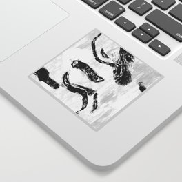 Abstract black and white Sticker