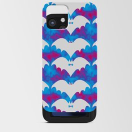 White Bats And Bows Blue Pink iPhone Card Case
