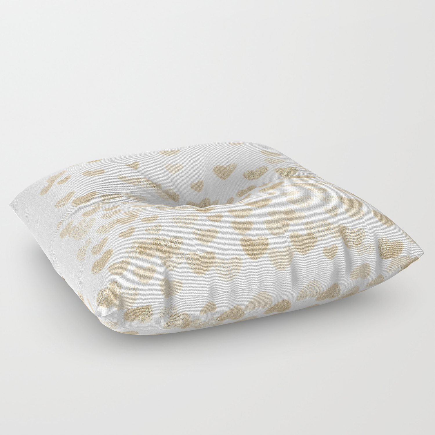 Gold Glitter Hearts White Background For Valentines Day Love