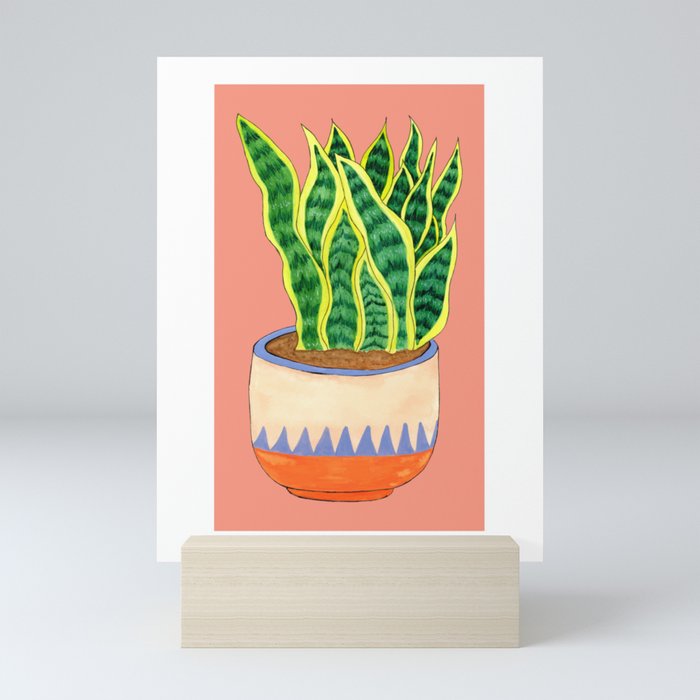 Planty (Pink) Mini Art Print