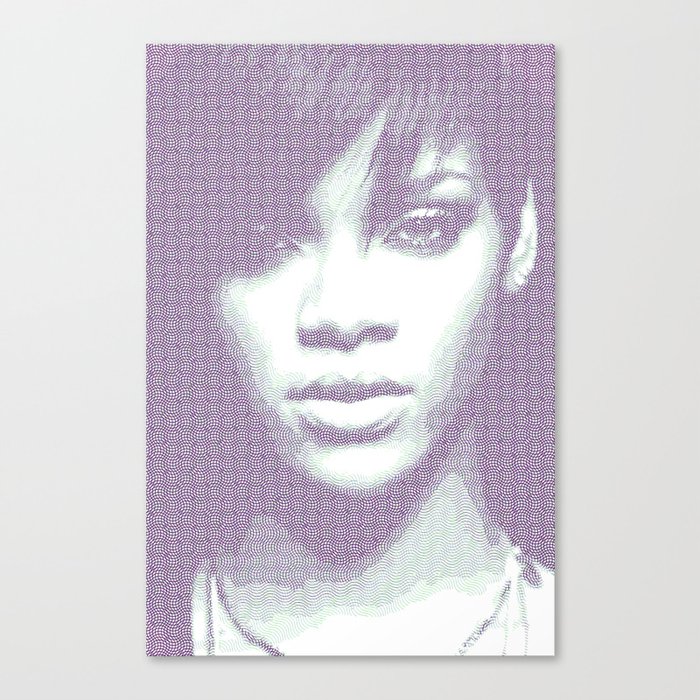 Rihanna - Engraving Canvas Print