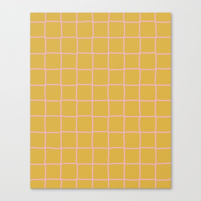 Spicy Mustard Yellow Tiles Canvas Print