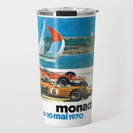 1970 MONACO Grand Prix Racing Poster Travel Mug