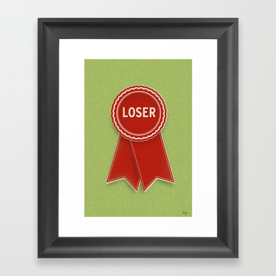 Second Place Ribbon Framed Art Print