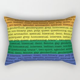 Textbook Queer (Black) Rectangular Pillow