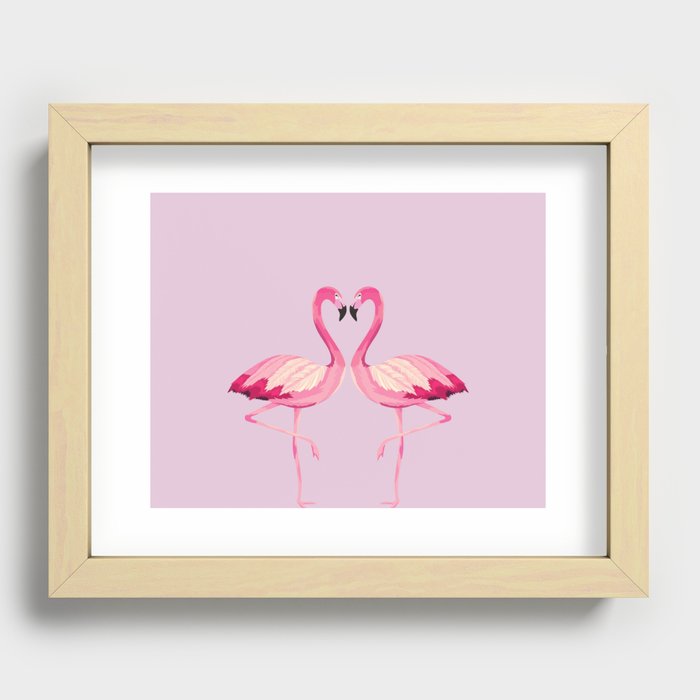 Flamingos Recessed Framed Print
