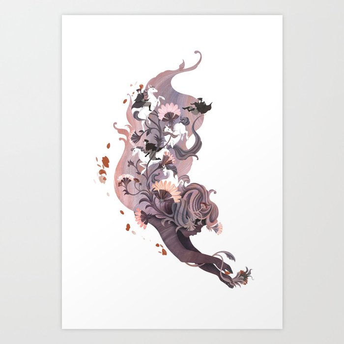 Luckless (Lavender) Art Print