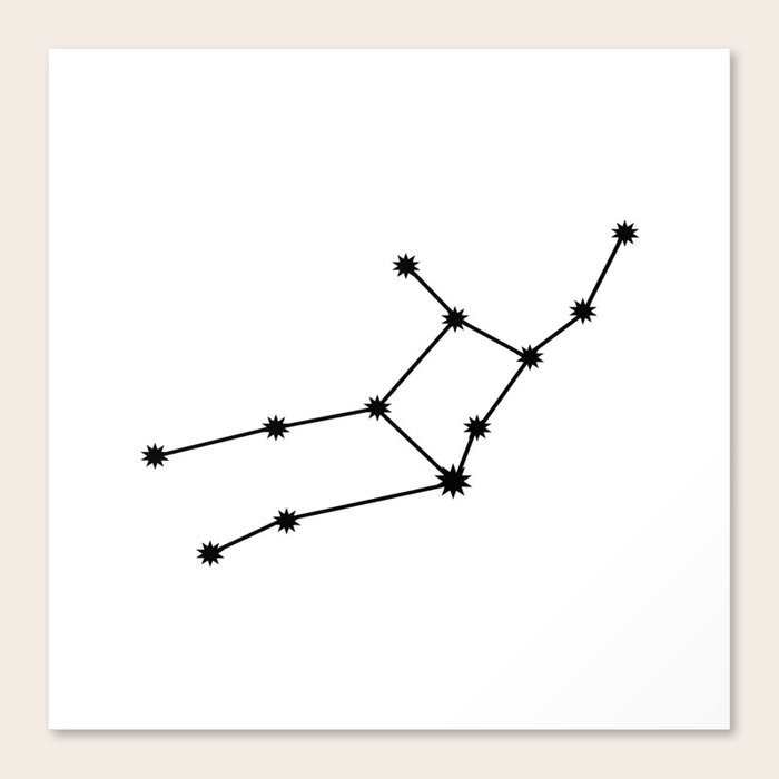 Virgo Star Sign Black White Canvas Print By Beyondtheclouds