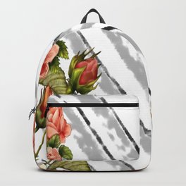 Simple Flower and Stripes Backpack