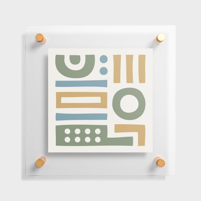 Mid Century Modern Abstract Composition 126 Floating Acrylic Print