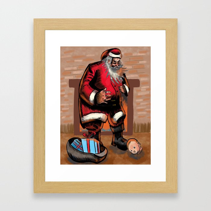 Santa, baby Framed Art Print