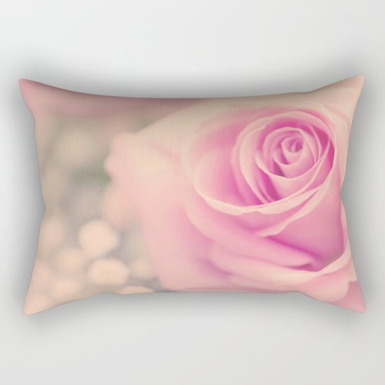 Vintage roses flowers floral - Pink rose flower bunch #Society6 Rectangular Pillow