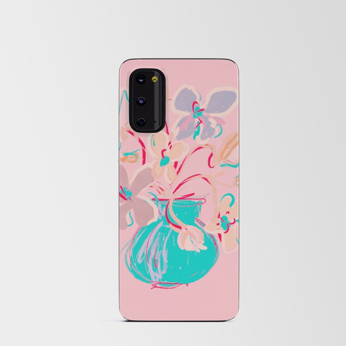 Modern abstract spring flowers  Android Card Case