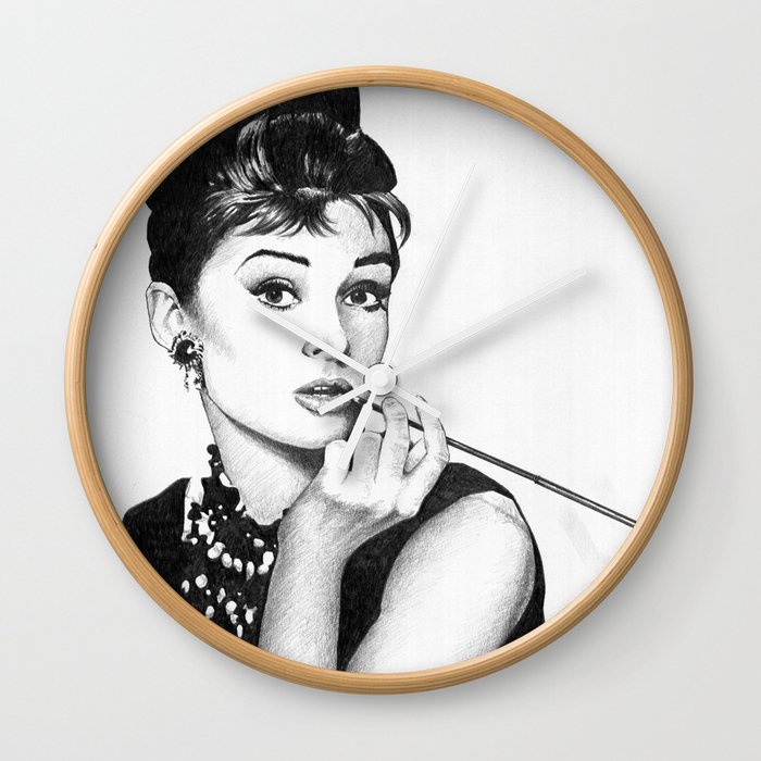 Audrey Hepburn Breakfast at Tiffany's Portrait on Natural 