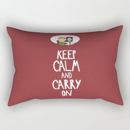 Keep calm and carry on Rectangular Pillow
