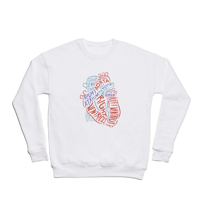 Anatomy Of Heart Organ Doctor Gift Cardiac Nurse Crewneck Sweatshirt