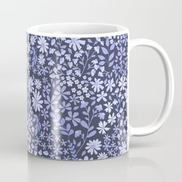 Blue English Garden -Navy Background Coffee Mug