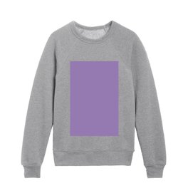 From The Crayon Box Purple Mountains Majesty - Pastel Purple Solid Color / Accent Shade / Hue Kids Crewneck