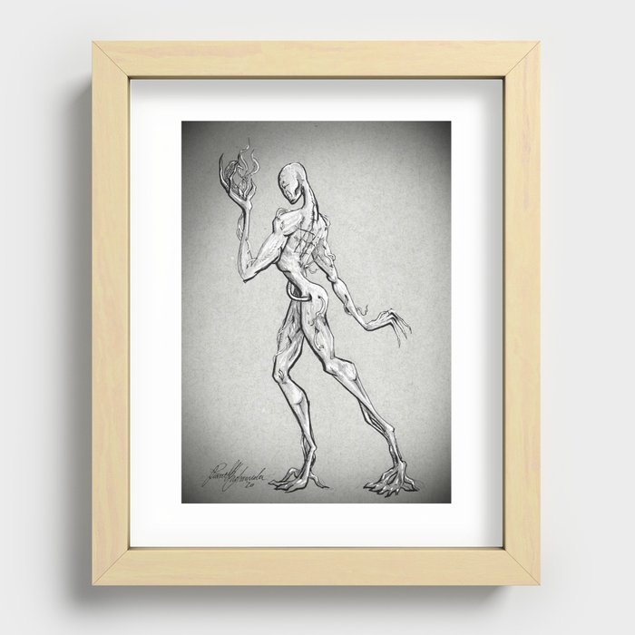 The Demon Recessed Framed Print