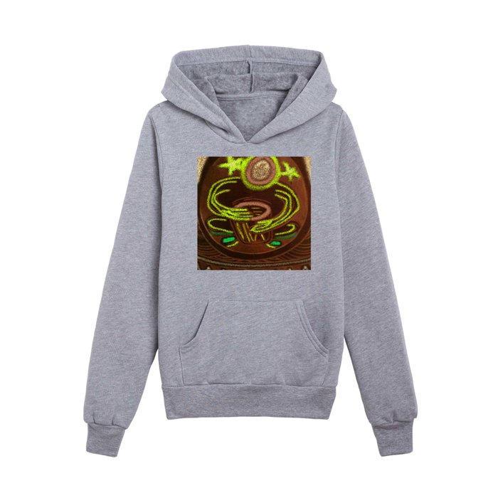 Shamanic Drummer Healer Kids Pullover Hoodie by Melpomeni Thy