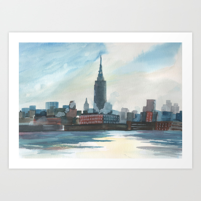 2019 Watercolor New York City Series 001 Watercolor Painting Art