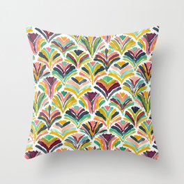 DECKED OUT Colorful Scallop Print Throw Pillow