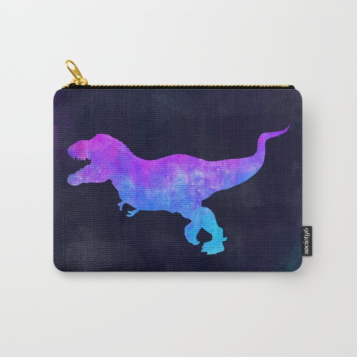 T Rex In Space Dinosaur Graphic Art Watercolor Canvas