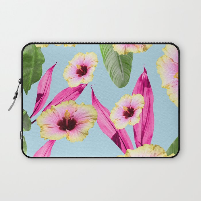 Flowery Hibiscus Dream #1 #tropical #decor #art #society6 Laptop Sleeve