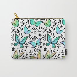 Blue and Yellow Butterflies Carry-All Pouch