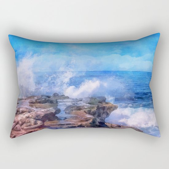 Pacific surf in California Rectangular Pillow