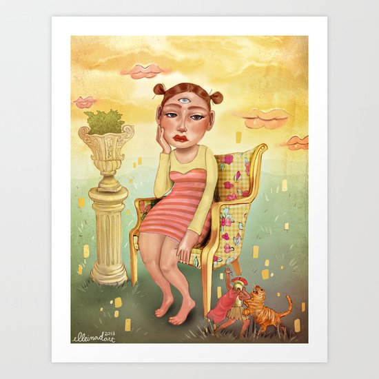Fight for my entertainment - Painted Version Art Print
