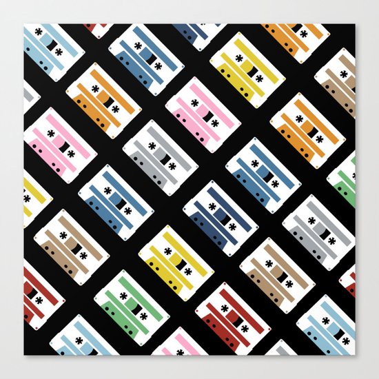 Rainbow Tapes 45 Canvas Print