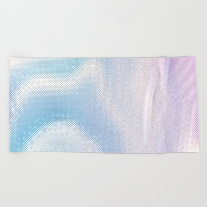 Holographic Blue Lilac Iridescent Modern Background Beach Towel